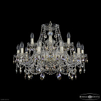 Большая хрустальная люстра Bohemia IVELE Crystal 1411/10+5/240 G K801