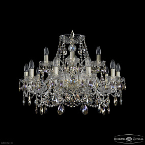 Большая хрустальная люстра Bohemia IVELE Crystal 1411/10+5/240 G K801