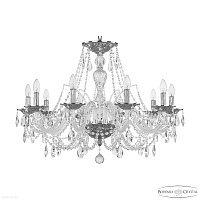 Большая хрустальная люстра Bohemia IVELE Crystal 1605/10/300 Ni