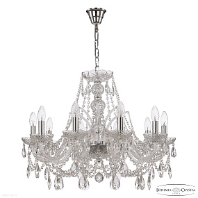 Хрустальная подвесная люстра Bohemia IVELE Crystal 105/10/240 Ni