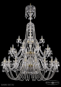 Хрустальная подвесная люстра Bohemia IVELE Crystal 1402/20+10+5/530/XL-206/3d/G