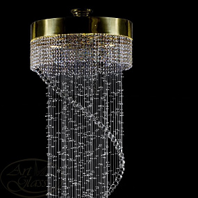 Люстра большая ARTGLASS SPIRAL 600×2500 CHAOS