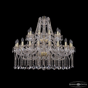 Большая хрустальная люстра Bohemia IVELE Crystal 1413/20+10/360/2d G