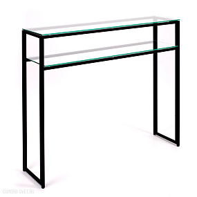 Консольный столик с полкой в прихожую AllConsoles  1042-CB clear