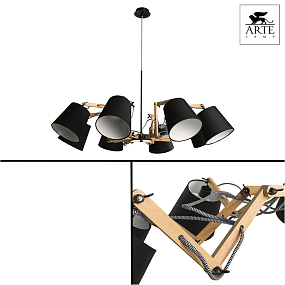 Люстра подвесная Arte Lamp PINOCCIO A5700LM-8BK