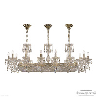 Большая хрустальная люстра Bohemia IVELE Crystal 1453/14/195/1000 G