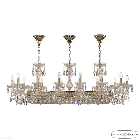 Большая хрустальная люстра Bohemia IVELE Crystal 1453/14/195/1000 G
