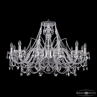 Большая хрустальная люстра Bohemia IVELE Crystal 1411/12/360 Ni