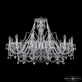 Большая хрустальная люстра Bohemia IVELE Crystal 1411/12/360 Ni