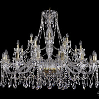 Хрустальная подвесная люстра Bohemia IVELE Crystal 1413/16+8+4/460-100/G