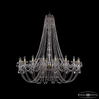 Большая хрустальная люстра Bohemia IVELE Crystal 1406/24/530/h-160 G