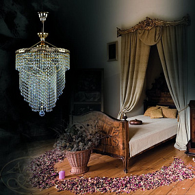 Люстра подвесная ARTGLASS JASMINA DIA 400 2xR14 YELLOW DROPS ATYP CE