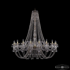 Большая хрустальная люстра Bohemia IVELE Crystal 1406/24/530/h-160 G