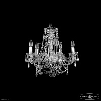 Хрустальная подвесная люстра Bohemia IVELE Crystal 1411/5/160 Ni Leafs