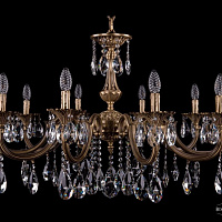 Литая подвесная люстра с хрусталем Bohemia IVELE Crystal 1702/10/335/A/FP