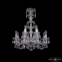 Хрустальная подвесная люстра Bohemia IVELE Crystal 1402/8+4/195/XL-64 Ni