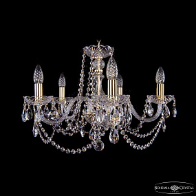 Хрустальная подвесная люстра Bohemia IVELE Crystal 1402/5/195/G