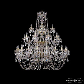 Большая хрустальная люстра Bohemia IVELE Crystal 1402/20+10+5/460/3d G