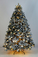 Ель CRYSTAL TREES МОЛЬВЕНО в снегу с вплетенной гирляндой 250 см. KP7250SL