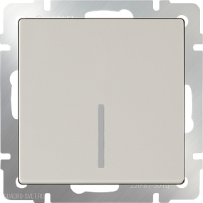 Выключатель одноклавишный с подсветкой (слоновая кость) Werkel WL03-SW-1G-LED-ivory