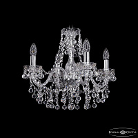 Хрустальная подвесная люстра Bohemia IVELE Crystal 1409/4/160 Ni