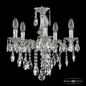 Подвесная хрустальная люстра Bohemia Ivele Crystal Florence 71102/5/125 B Ni