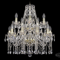 Хрустальная подвесная люстра Bohemia IVELE Crystal 1413/10+5/200/2d/G