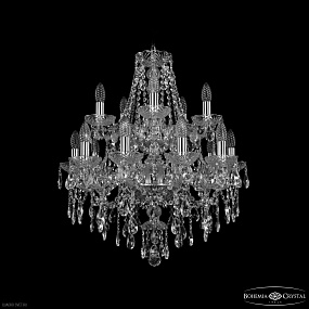 Хрустальная подвесная люстра Bohemia IVELE Crystal 1415/10+5/200/2d Ni