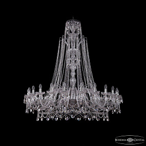 Хрустальная подвесная люстра Bohemia IVELE Crystal 1411/24/530/XL-163/Ni