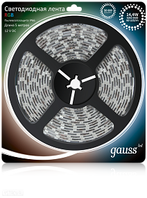 Светодиодная лента GAUSS 14.4 Вт/м 5050 SMD RGB