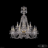 Большая хрустальная люстра Bohemia IVELE Crystal 1406/10+5/240/XL-78 G