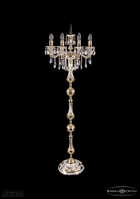 Литой торшер с хрусталем Bohemia IVELE Crystal 7000/8/175-160/B/GW