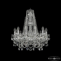 Большая хрустальная люстра Bohemia IVELE Crystal 1411/12/195/XL-65 Ni
