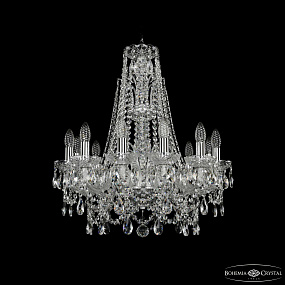 Большая хрустальная люстра Bohemia IVELE Crystal 1411/12/195/XL-65 Ni