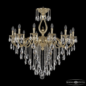 Подвесная хрустальная люстра Bohemia Ivele Crystal Verona 72401/12/360 B G FS2B