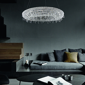 Хрустальная потолочная светодиодная люстра APL LED Rimini S502.0.80.B.3000