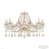 Большая хрустальная люстра Bohemia IVELE Crystal 107/12/360 G