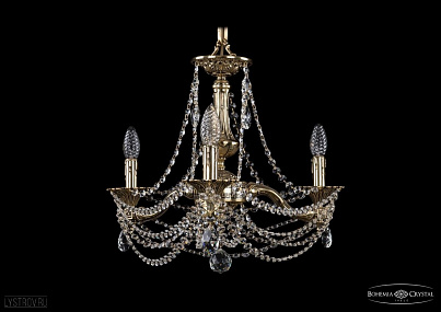 Литая подвесная люстра с хрусталем Bohemia IVELE Crystal 1710/3/160/C/GB