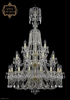 Большая хрустальная люстра Bohemia Art Classic 11.21.16+8+4.300.3d.XL-130.Gd.Sp