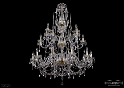 Хрустальная подвесная люстра Bohemia IVELE Crystal 1411/20/360-115/2d/G