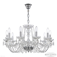Хрустальная подвесная люстра Bohemia IVELE Crystal 119/10/240 Ni