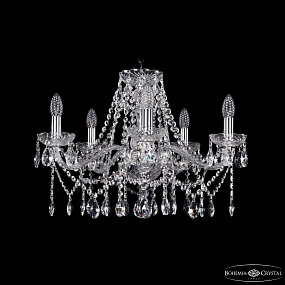 Хрустальная подвесная люстра Bohemia IVELE Crystal 1413/5/200 Ni