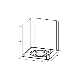 Накладной светильник Zumaline QUADRY SL 1 20039-WH