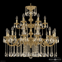 Большая хрустальная люстра Bohemia IVELE Crystal Verona 72101/12+6/300/2d A G
