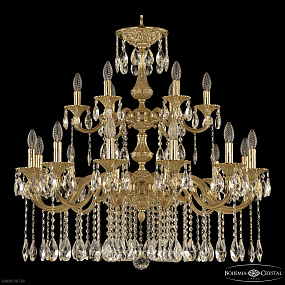 Большая хрустальная люстра Bohemia IVELE Crystal Verona 72101/12+6/300/2d A G