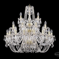 Хрустальная подвесная люстра Bohemia IVELE Crystal 1402/16+8+4/300/3d/G