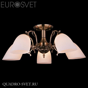 Люстра потолочная EUROSVET 22010 22010/5 античная бронза