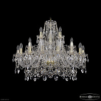 Большая хрустальная люстра Bohemia IVELE Crystal 1411/16+8+4/300 G