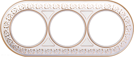 Рамка на 3 поста (белое золото) Werkel WL70-frame-03
