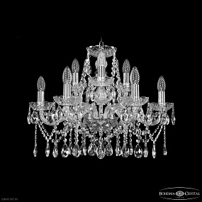 Хрустальная подвесная люстра Bohemia IVELE Crystal 1413/6+3/200 Ni